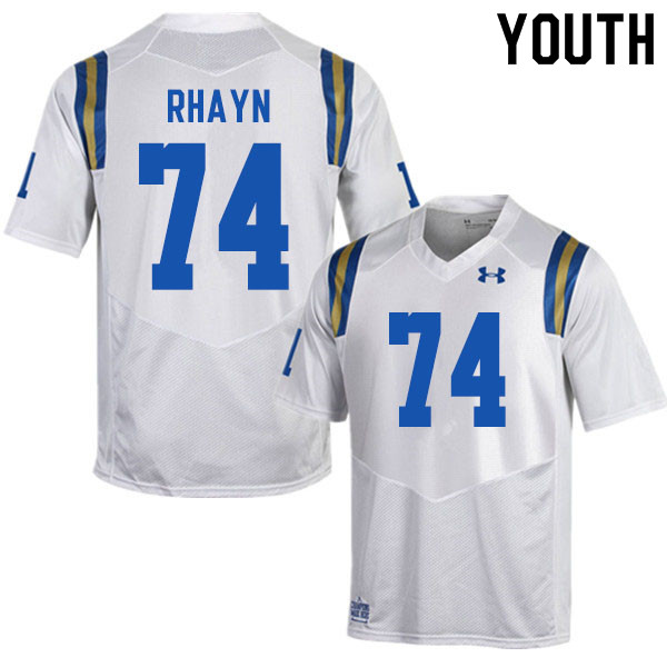 Youth #74 Sean Rhayn UCLA Bruins College Football Jerseys Sale-White
